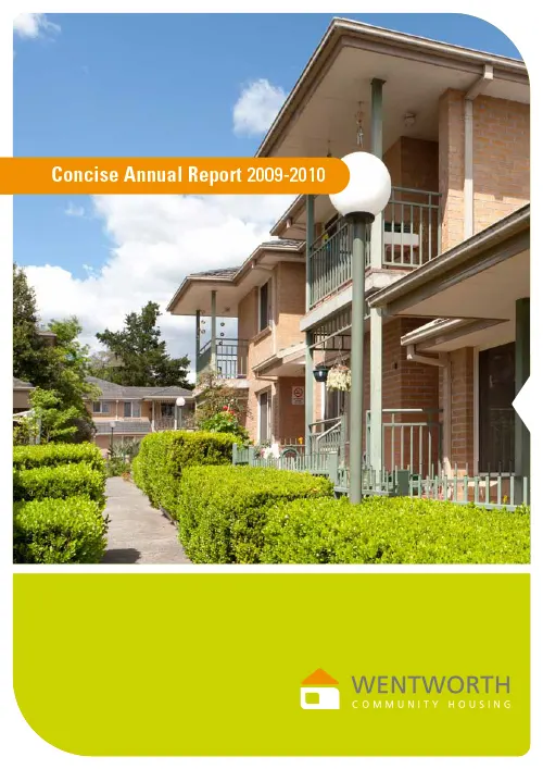 Annual report 2009 - 2010 cover page